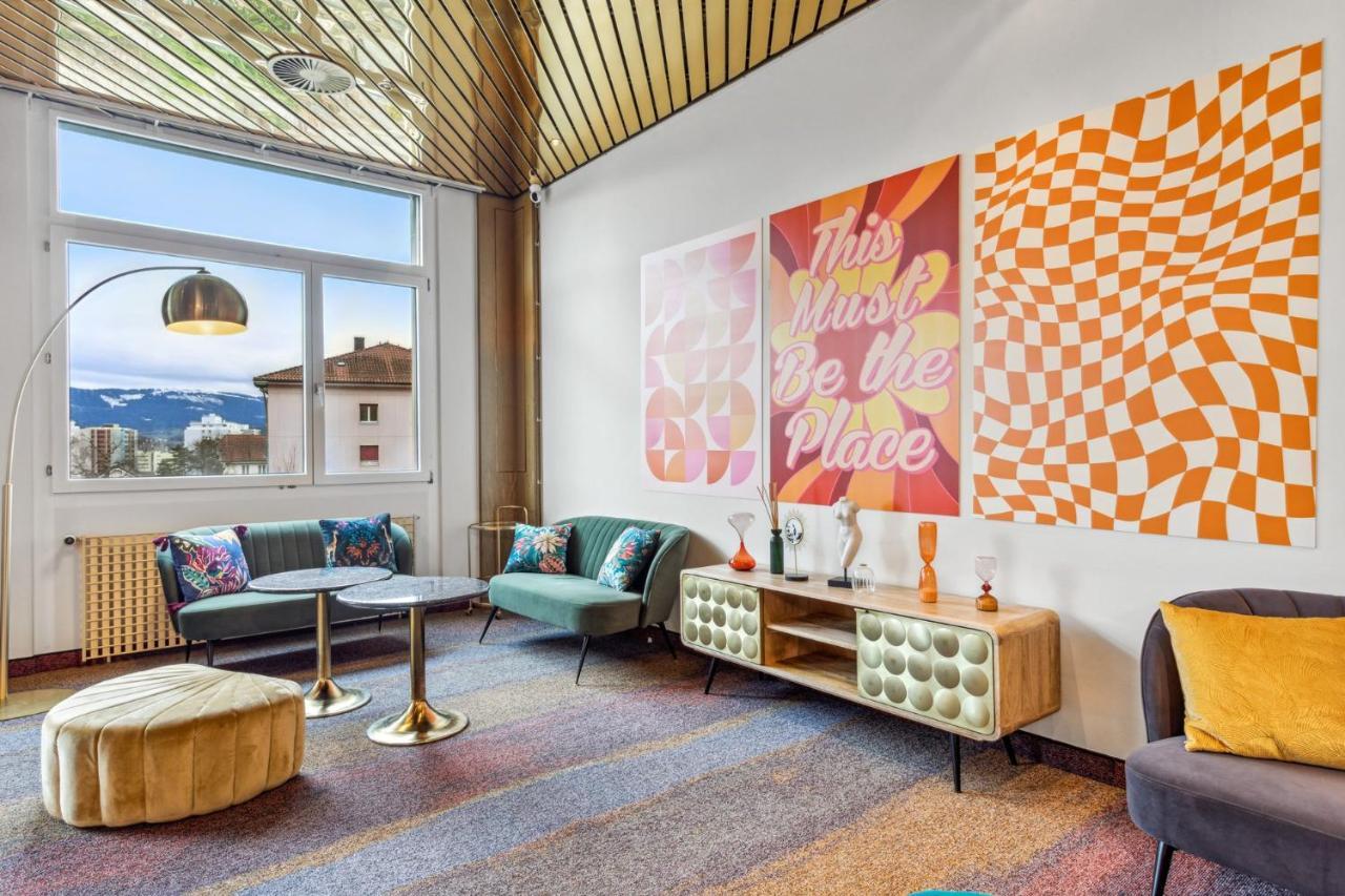 Becozy Au Parc Retro Edition Self-Check-In Rooms & Studios Fribourg Eksteriør billede